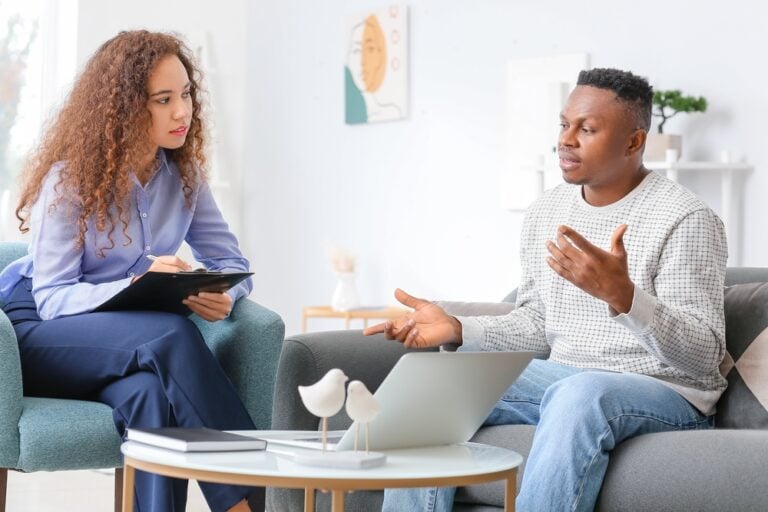 ibh model - image of a man in therapy