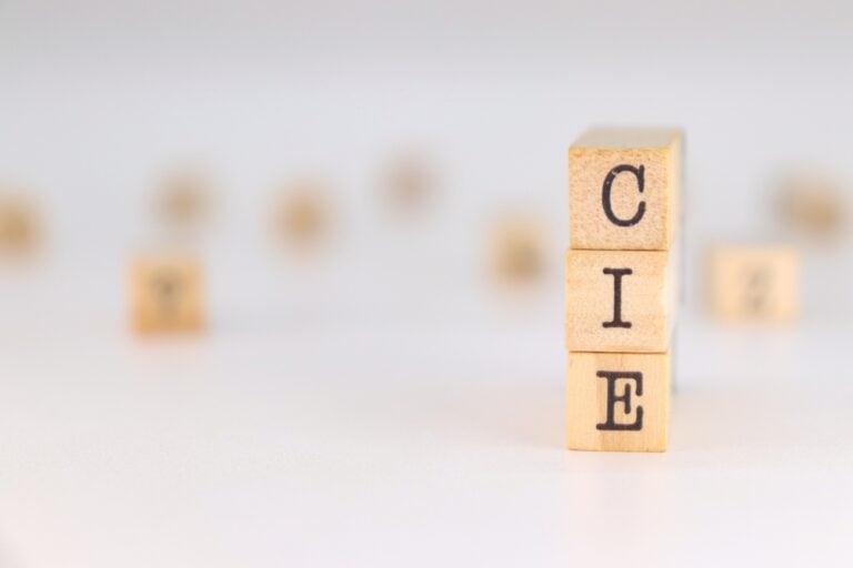 Community Information Exchange - image of building blocks spelling the acronym CIE.