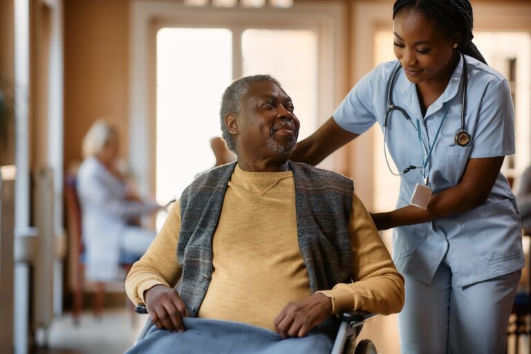Health Care Case Management Software - image of a nurse helping a patient
