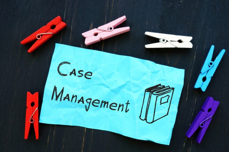 Social Case Management Software - image of the words "case management" written on a piece of paper